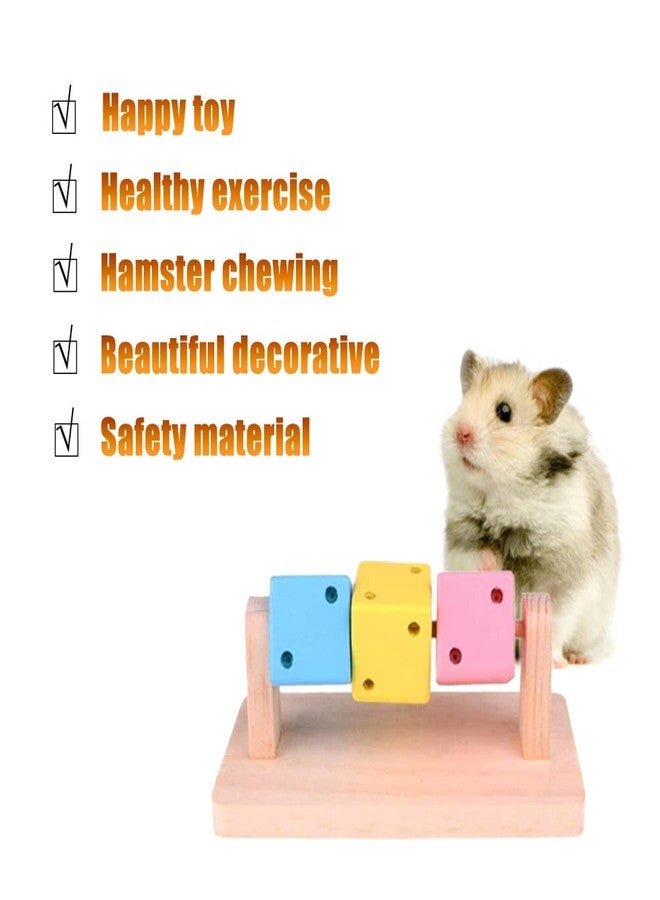 Litewoo Hamster Chew Toy Wood Platform Grinding Teeth Toys Exercise Intelligence Training Colorful Wooden Block for Small Animals Chinchilla Gerbil Guinea Pig Rat Chipmunk Squirrel Sugar Glider - Image 3